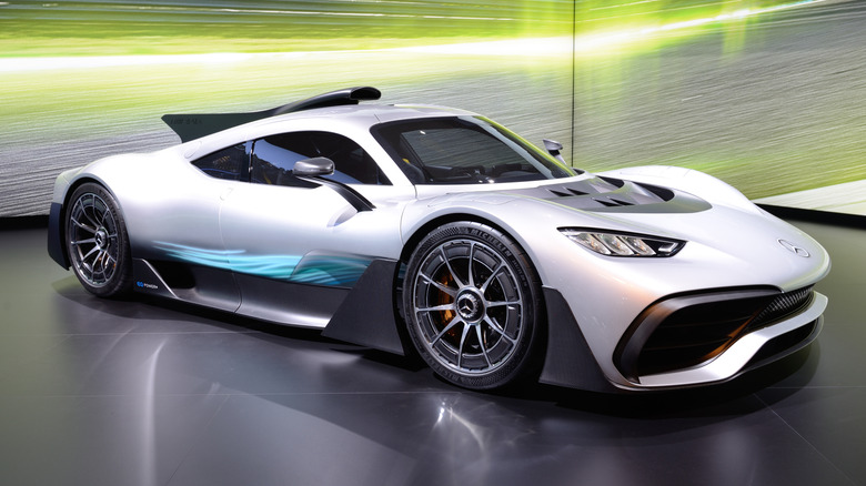 Mercedes-Benz AMG Project One concept car on display
