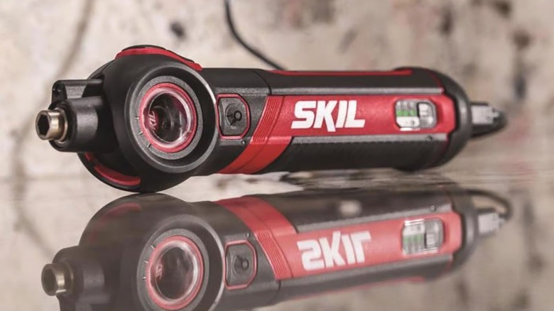 Skil Rechargeable Screwdriver on glass surface