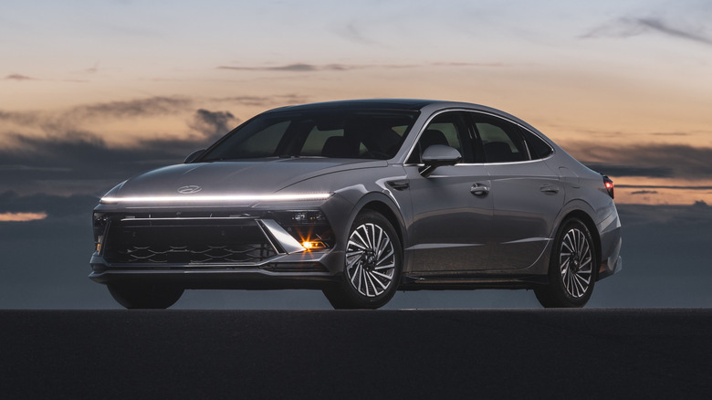 2026 Hyundai Sonata Hybrid at dusk