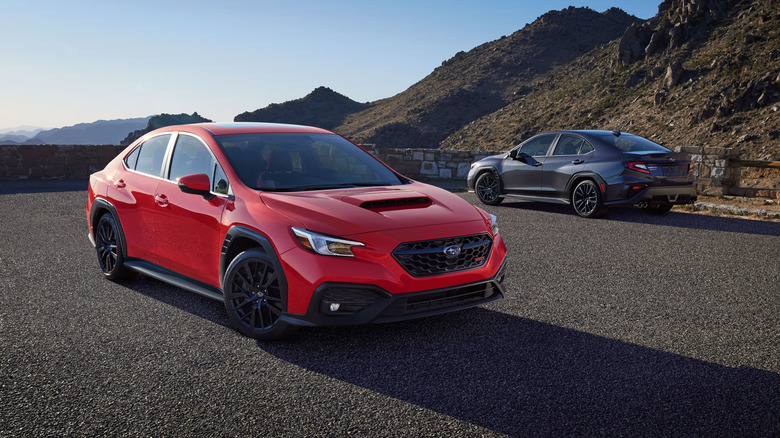 Front and rear view of the 2026 Subaru WRX