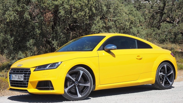 Audi TTS on a gravel road