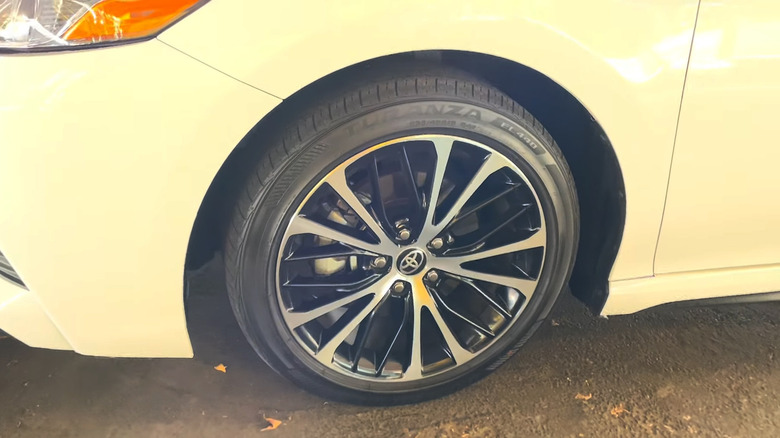 A shot of the Bridgestone Turanza QuietTrack tires