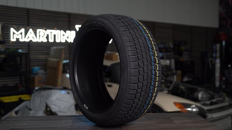 A shot of the Continental SecureContact AW tire