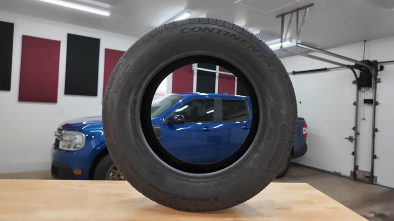 A shot of the Continental TrueContact Tour 54 tire