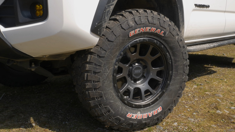 A General Grabber X3 on a Toyota Tacoma