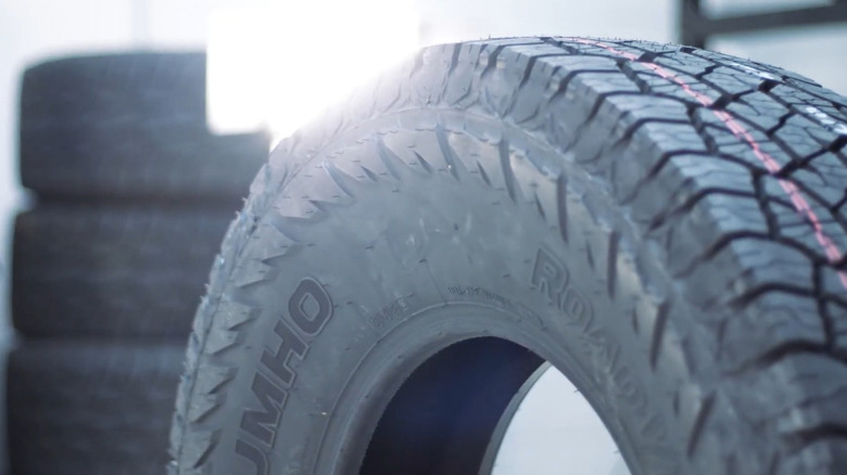 A Kumho Road Venture AT52 on display