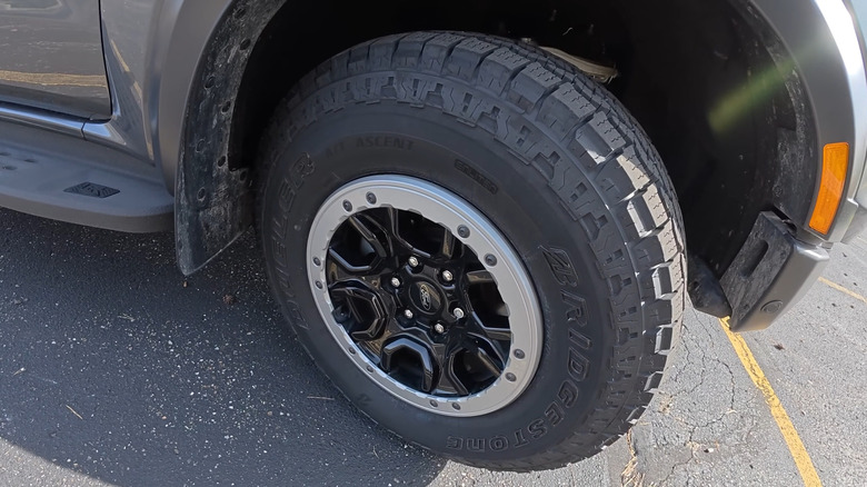 A Bridgestone Dueler A/T Ascent on a Ford Ranger Raptor