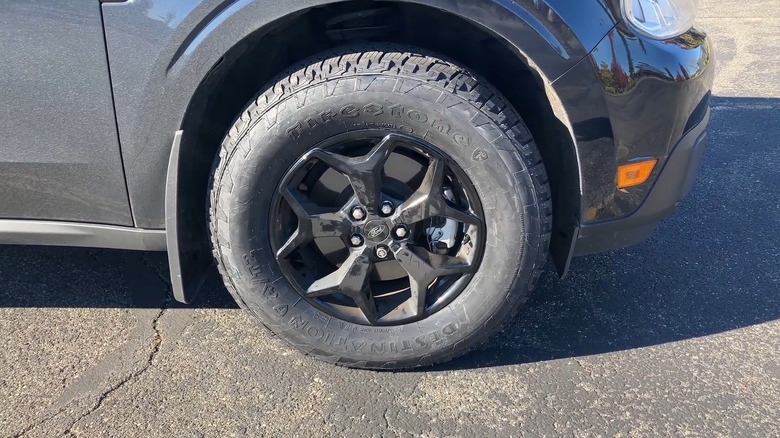 A Firestone Destination A/T2 on a Ford Maverick