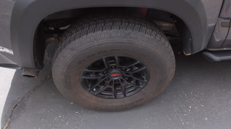 A Goodyear Wrangler A/T Adventure With Kevlar on a Toyota