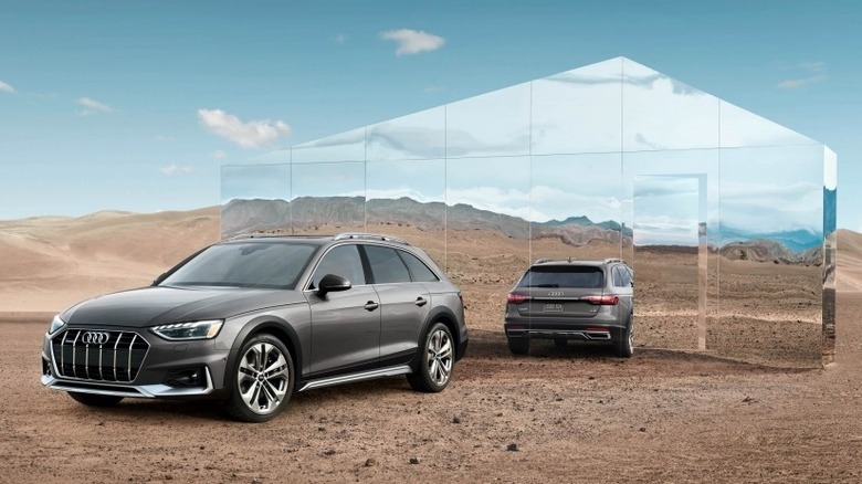 An Audi A4 Allroad on display