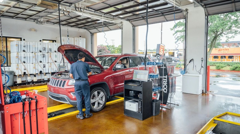 inside a Take 5 Oil Change location
