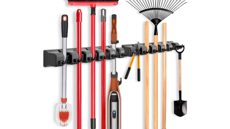 IMILLET 2-Pack Wall Mounted Mop and Broom Holder