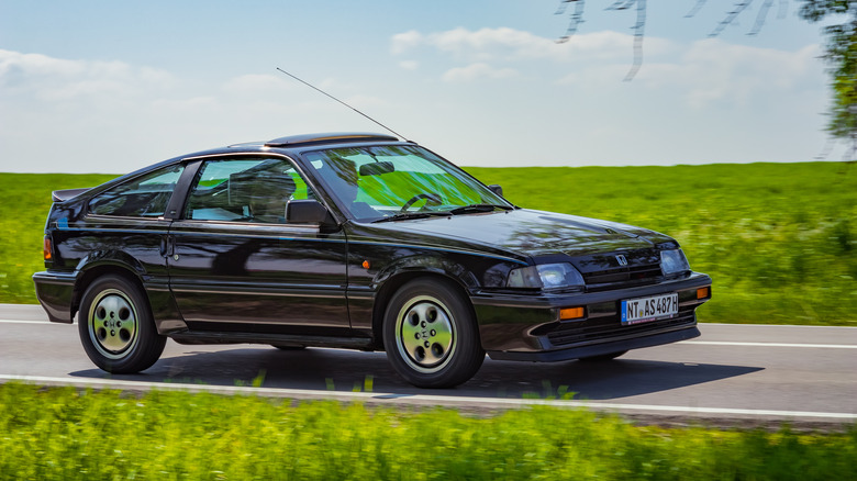 Honda CRX on the road