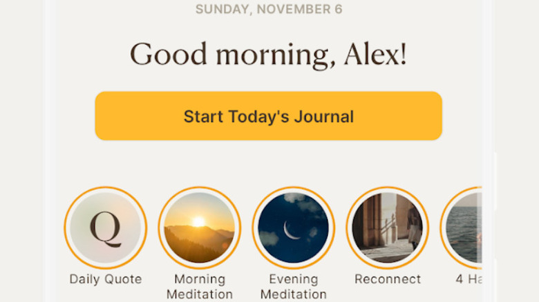 Start an entry five minute journal
