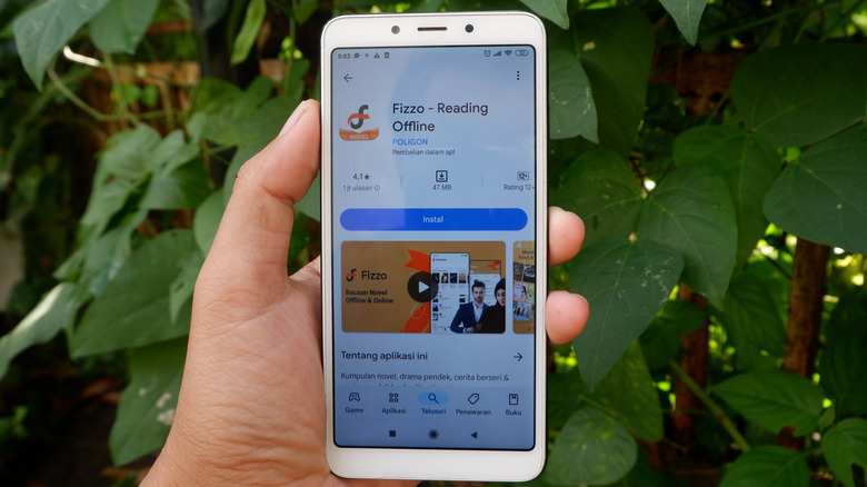 Fizzo readin app running on a smartphone