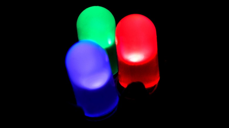Red, Blue, and Green LEDs