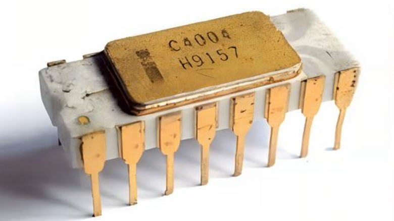 An Intel 4004 microprocessor