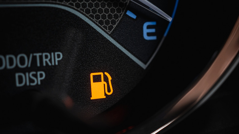 fuel light on the dashboard