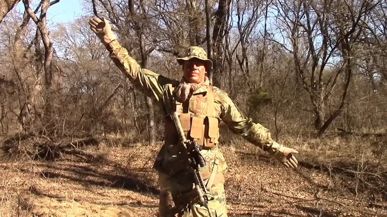 Military man echelon left signal