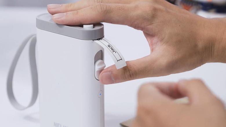 Label maker printing "Jack" label