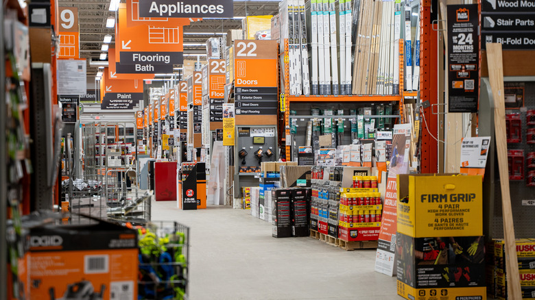 inside a Home Depot store