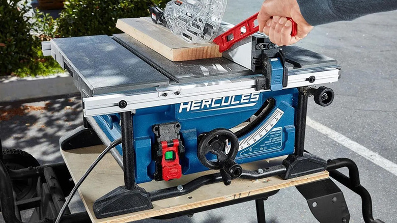 A Hercules brand table saw from Harbor Freight.