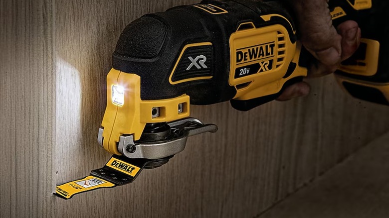 cutting precision trimwork with DeWalt multitool