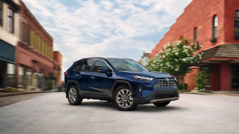 A blue 2025 Toyota RAV-4