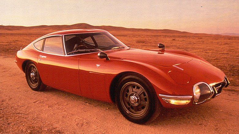 Toyota 2000GT on a desert backdrop