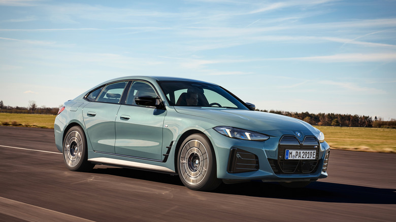 2025 BMW i4 M50 xDrive front 3/4 view