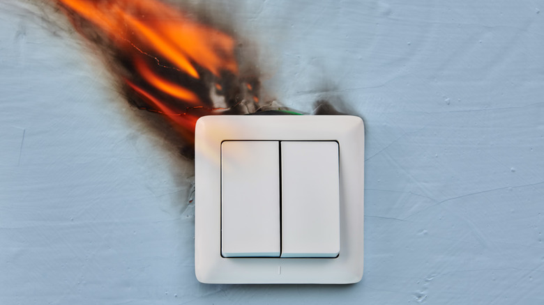 House under fire because of faulty wiring