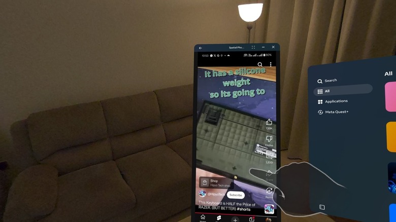 User using spatial phone