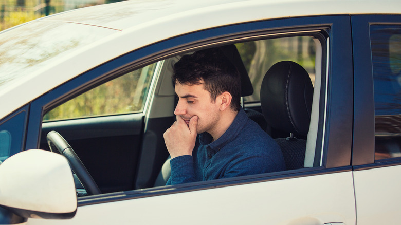 Man in car