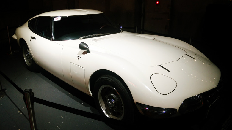 The 2000GT in a showroom