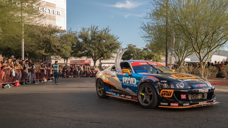 A Supra MK4 at a show