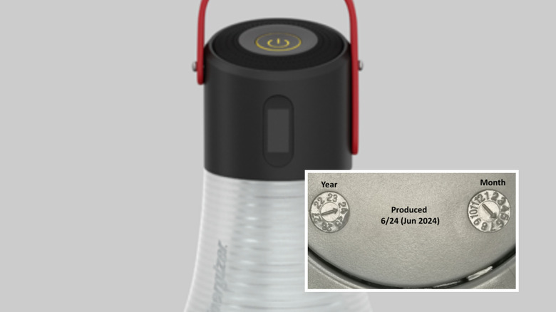 The outside and underside of the Energizer Rechargeable Lantern.