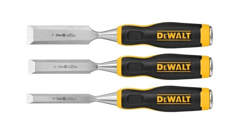 DeWalt Pro Wood Chisel Set (3-Piece) against a white background