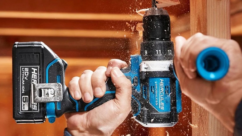 drilling with Hercules drill/driver
