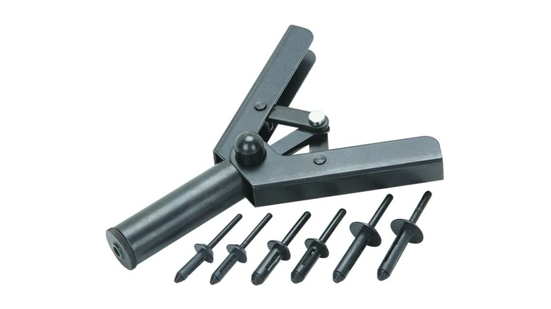 A Pittsburgh 7-Inch Poly Hand Riveter Kit against a white background