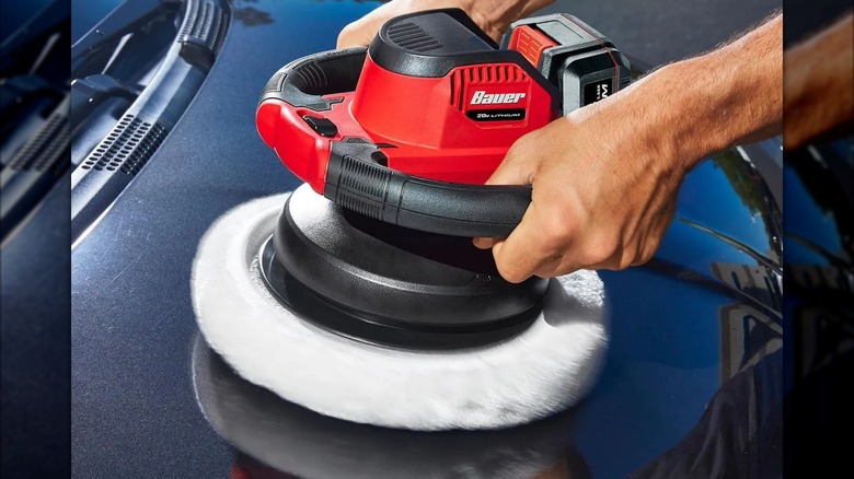 buffing car with Bauer buffer