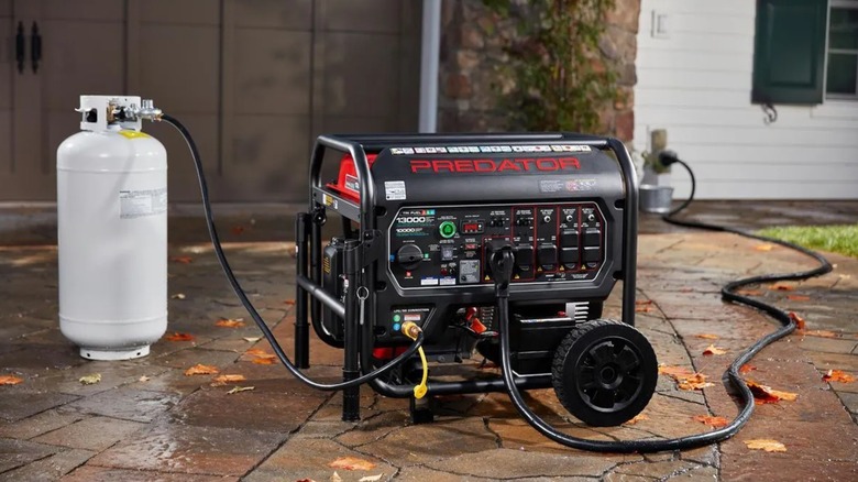 Predator generator running on gas canister