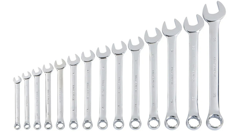 A set of Pittsburg branded metric wrenches