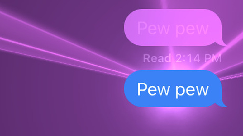 iMessage pew pew effect