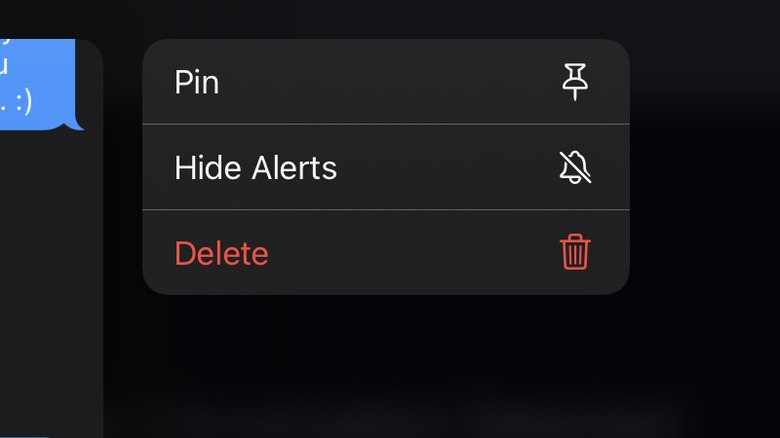 Pinning conversations in iMessage