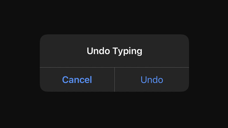 Undo typing in iMessage