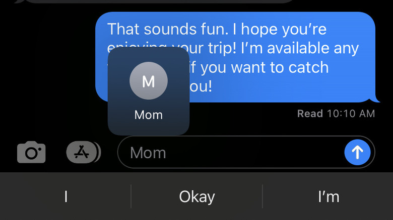 Tagging someone in iMessage