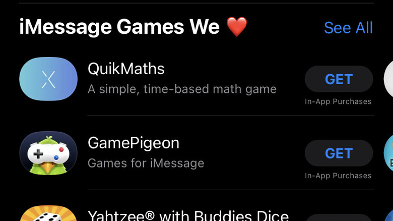 iMessage app store