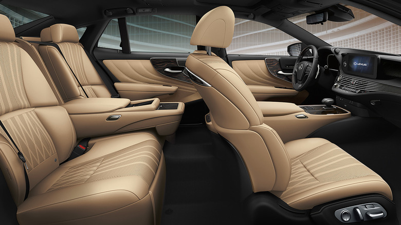 Lexus LS leather seats.