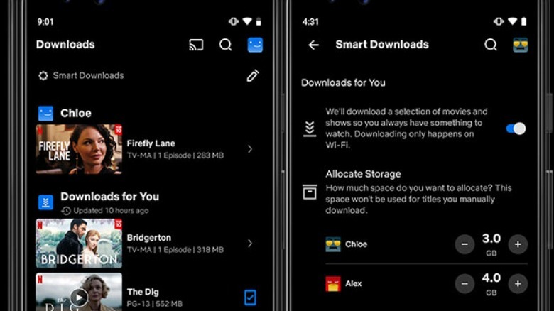 Downloads on Netflix app