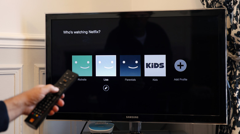 Netflix profiles on screen